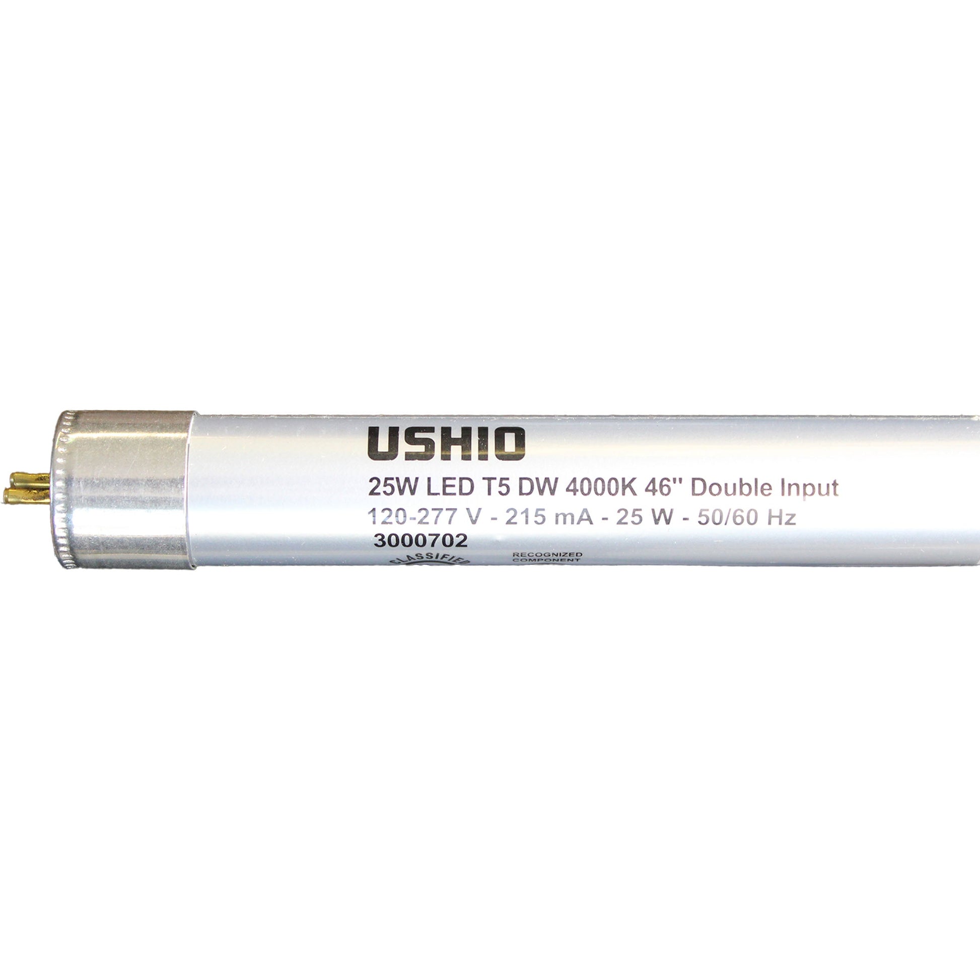 25 Pack of Ushio Ubiquity LED T5HO Direct Wire 46in 4000K 25W G5; Ballast Bypass; 120 to 277V; 3000702