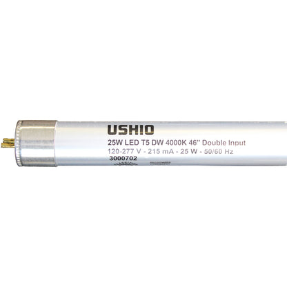 25 Pack of Ushio Ubiquity LED T5HO Direct Wire 46in 4000K 25W G5; Ballast Bypass; 120 to 277V; 3000702