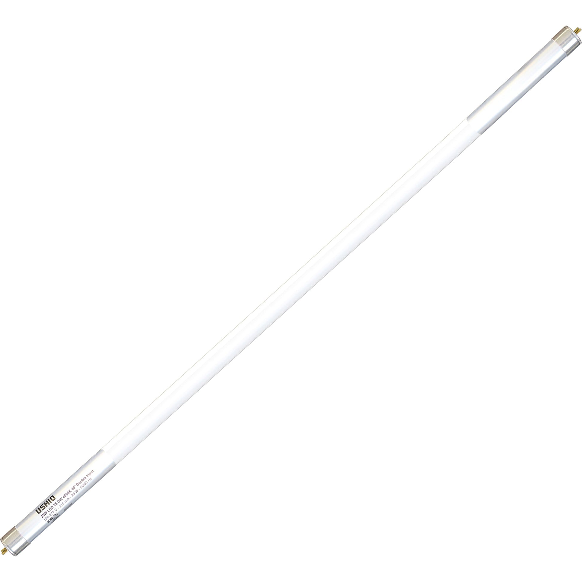 25 Pack of Ushio Ubiquity LED T5HO Direct Wire 46in 4000K 25W G5; Ballast Bypass; 120 to 277V; 3000702