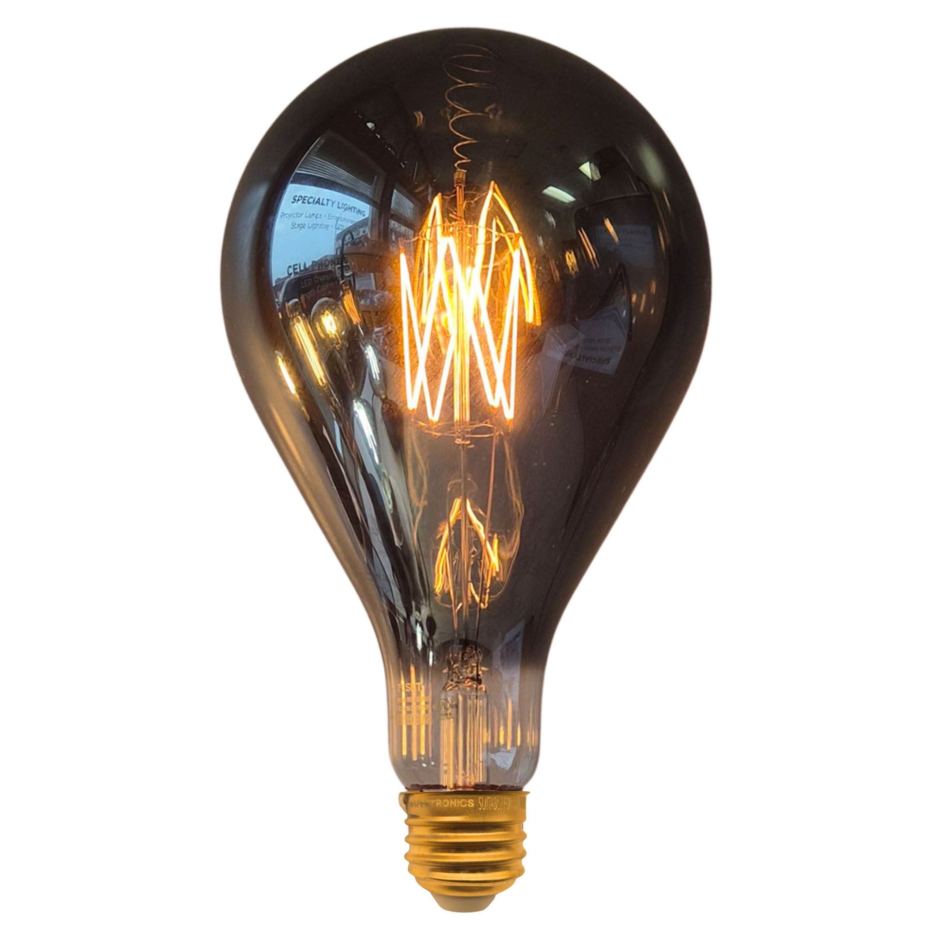 LED Large Decorative Pendant Light Bulbs 25W Equivalent, Dimmable LED Oversized Bulbs with Smoke Glass, 1800K Warm White, 7W, 200LM, E26 Base, PS160/PS52