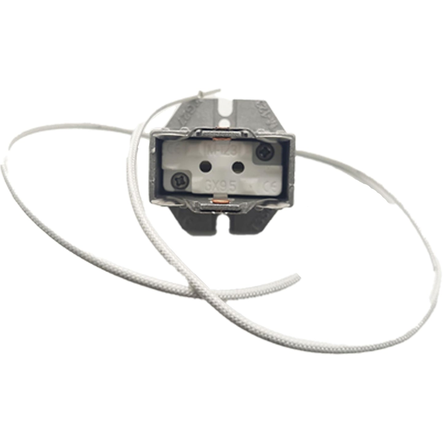 GX9.5 GY9.5 Lamp Holder M-123 - High Power 1200W Stage Light Socket, Heat Resistant Lamp Base for Moving Head, Xenon, and Halogen Lamps with 30cm Cable, Aluminum Alloy Shell - 250V 8A