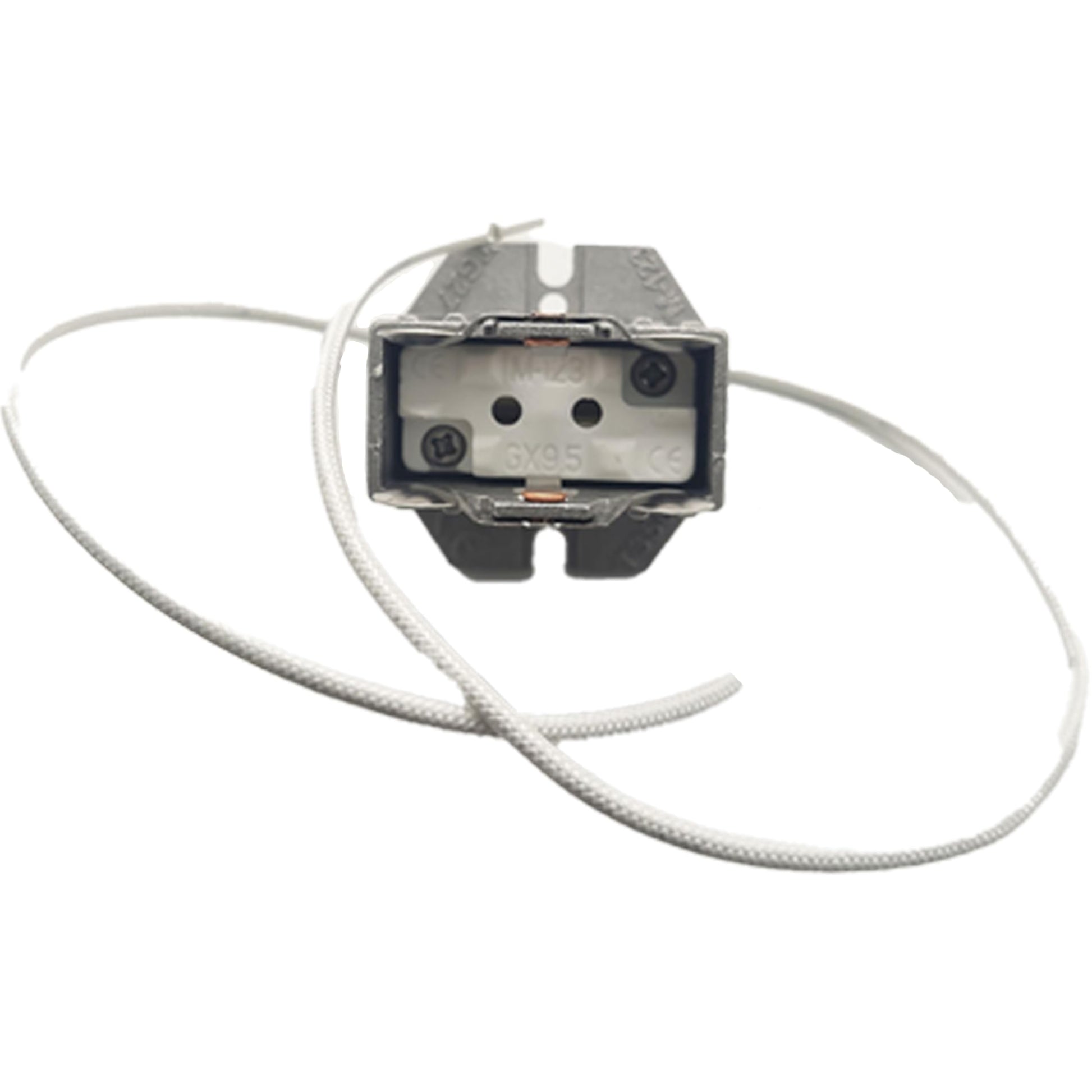 GX9.5 GY9.5 Lamp Holder M-123 - High Power 1200W Stage Light Socket, Heat Resistant Lamp Base for Moving Head, Xenon, and Halogen Lamps with 30cm Cable, Aluminum Alloy Shell - 250V 8A