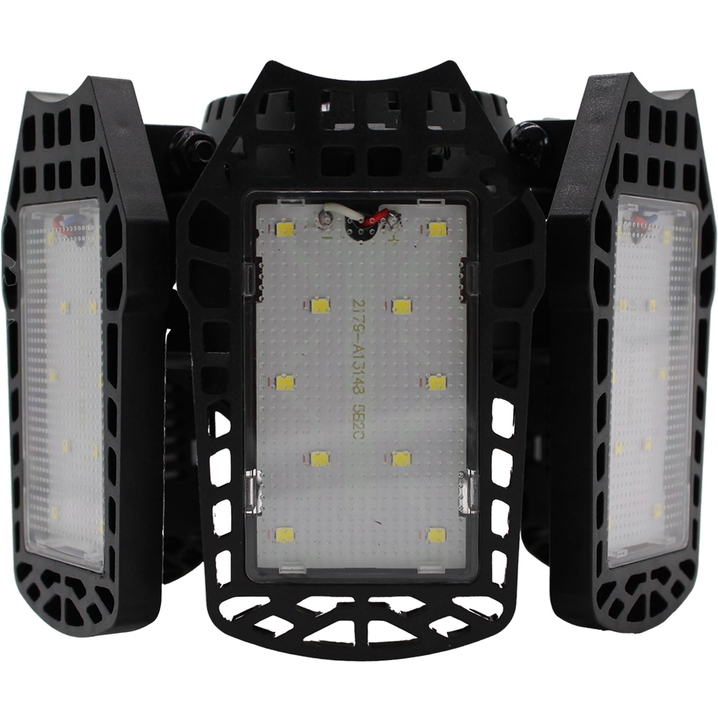 2 Pack LED Adjustable 6 Leaf Garage Light, 200W 8000 Lumen 6500K - Deformable 6+1 Panels, E26/E27 Screw-In Ceiling Lights for Shop, Garage, Workshop, Basement, Barn, & More