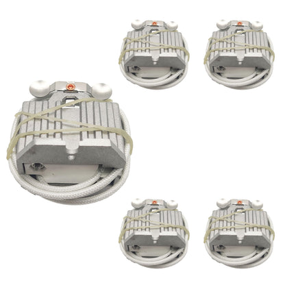 5 Pack of GX9.5 GY9.5 Lamp Holder M-123 - High Power 1200W Stage Light Socket, Heat Resistant Lamp Base for Moving Head, Xenon, and Halogen Lamps with 30cm Cable, Aluminum Alloy Shell - 250V 8A