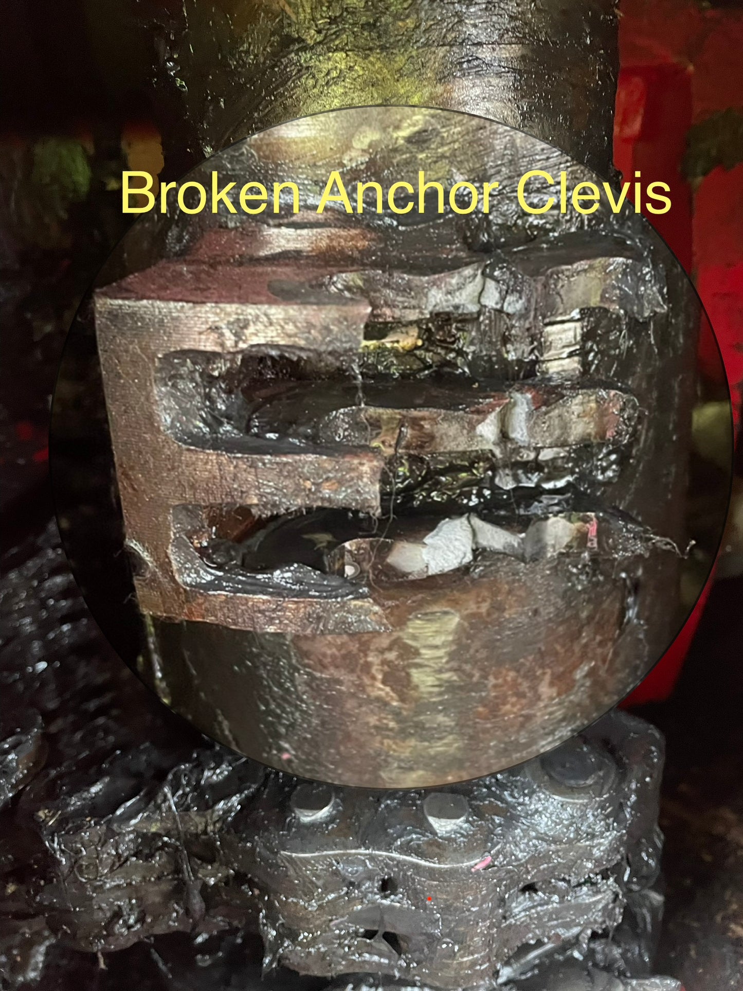 Replacement Anchor Clevis Drive Chain attachment point for Metavic Log Loaders (must be mounted to center mast)