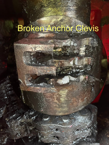 Replacement Anchor Clevis Drive Chain attachment point for Metavic Log Loaders (must be mounted to center mast)