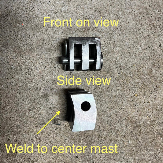 Replacement Anchor Clevis Drive Chain attachment point for Metavic Log Loaders (must be mounted to center mast)