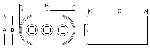 Rheem Furnace Parts 43-25135-03 Condensing Unit Dual Capacitor
