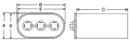 Rheem Furnace Parts 43-25135-03 Condensing Unit Dual Capacitor