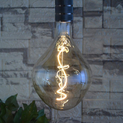 A165S Oversized Vintage LED Edison Bulb, Amber Decorative E26 Dimmable 7W, 560 Lumens, Warm White 2200K, 1 Pack