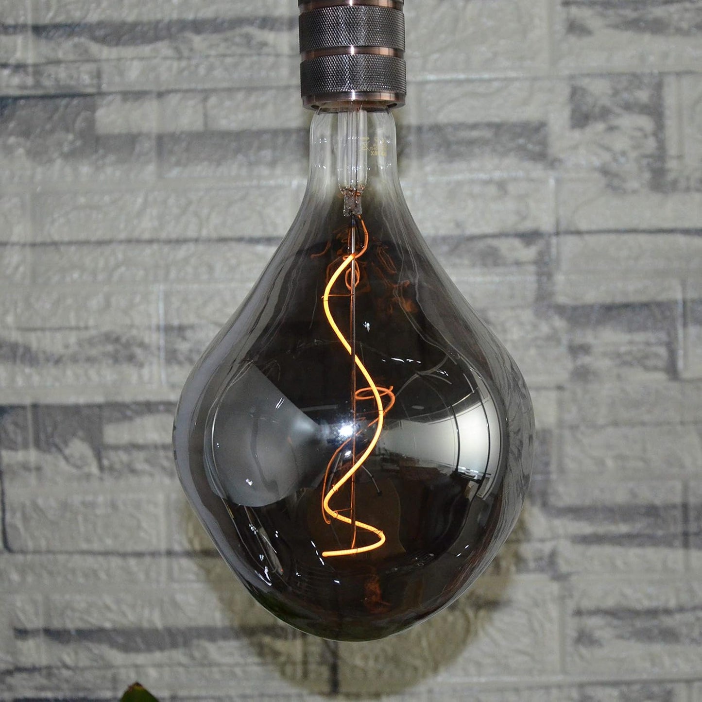 A165S Oversized Vintage LED Edison Bulb, Smoke Decorative E26 Dimmable 7W, 350 Lumens, Warm White 2200K, 1 Pack