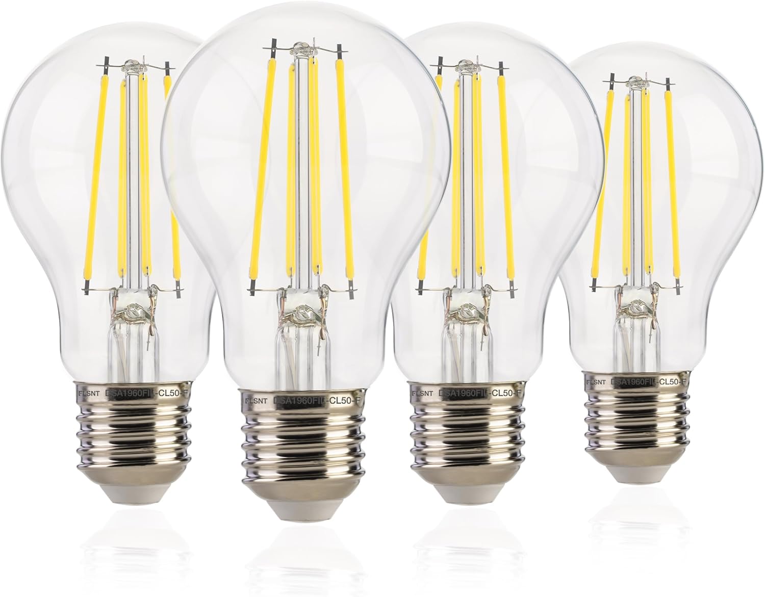 Dusk to Dawn Outdoor Sensor A19 LED Light Bulb, 5000K Daylight,8W (100W Eqv.), 1400LM, Vintage Filament E26 Base,Auto On/Off Photocell Automatic for Energy-Efficient Outdoor Lighting, 4 Pack