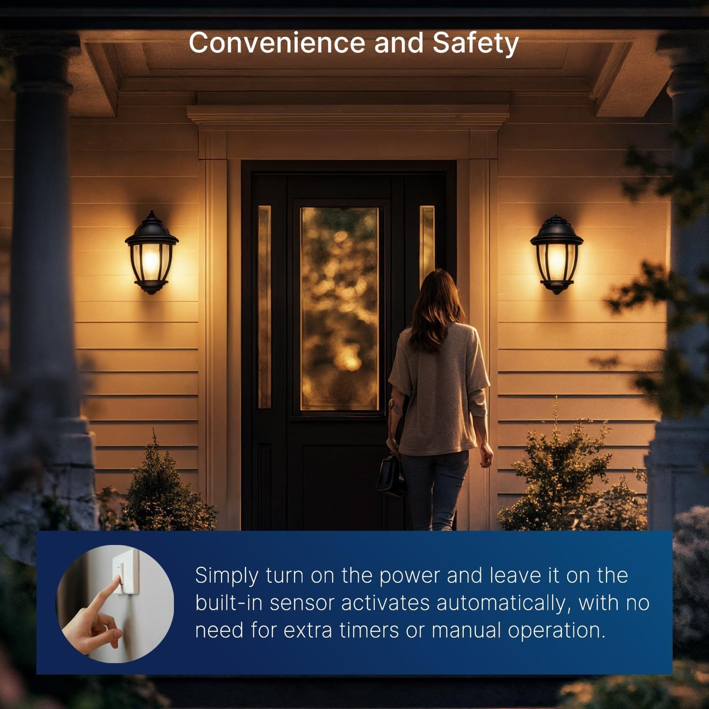 Dusk to Dawn Outdoor Sensor A19 LED Edison Bulbs, 9W (60W Eqv.), 800LM,Vintage Filament E26 Base, Auto On/Off Photocell Automatic for Energy-Efficient Outdoor Lighting, 2700K Warm White, 2 Pack