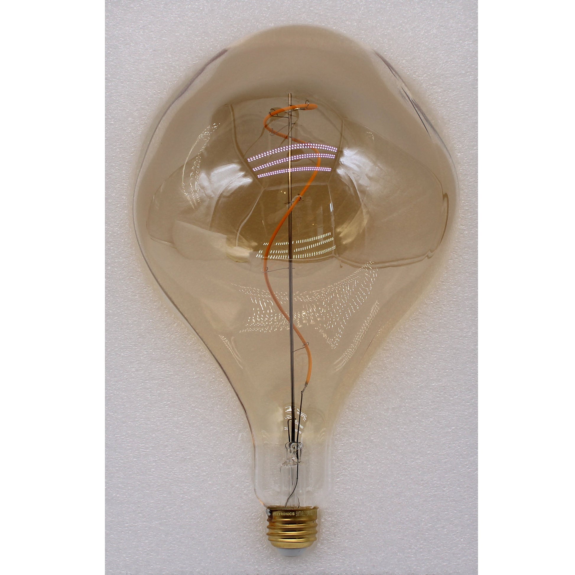 A165S Oversized Vintage LED Edison Bulb, Amber Decorative E26 Dimmable 7W, 560 Lumens, Warm White 2200K, 1 Pack