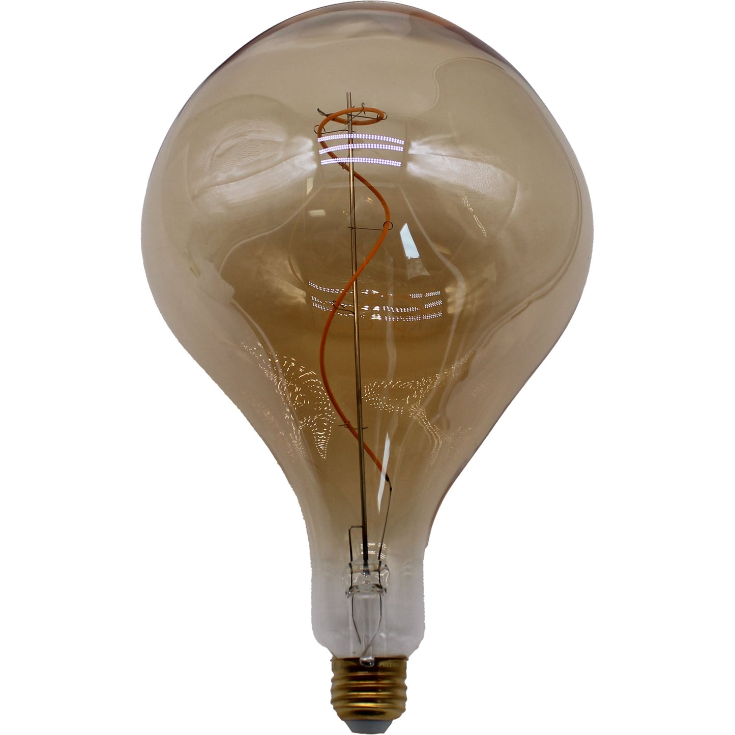 A165S Oversized Vintage LED Edison Bulb, Amber Decorative E26 Dimmable 7W, 560 Lumens, Warm White 2200K, 1 Pack