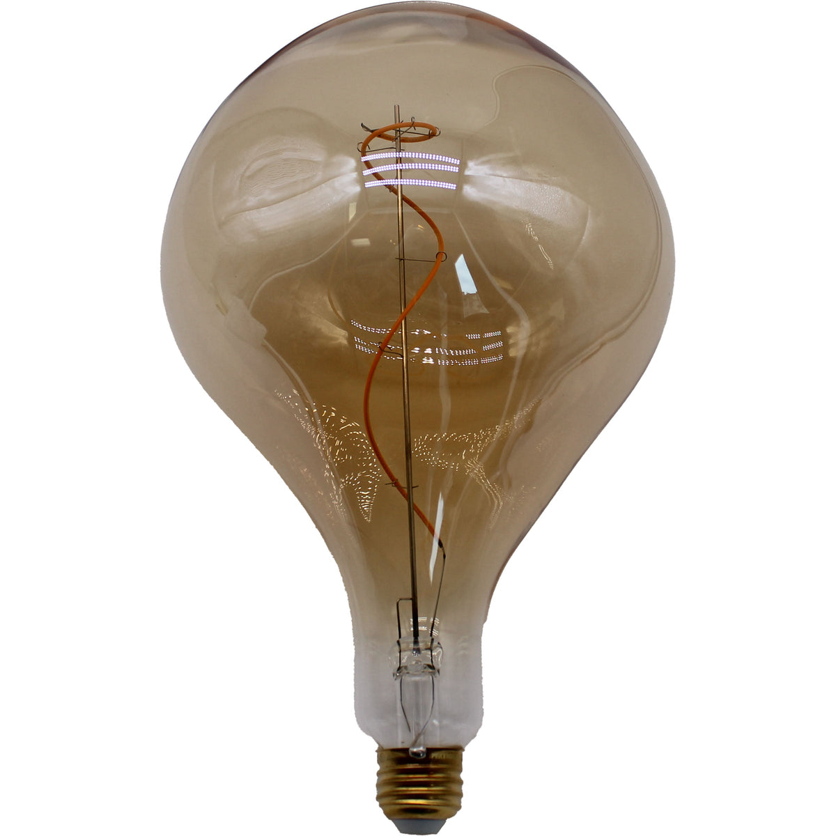 A165S Oversized Vintage LED Edison Bulb, Amber Decorative E26 Dimmable 7W, 560 Lumens, Warm White 2200K, 1 Pack