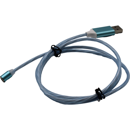 Flowing LED Charging Cables with Quick Disconnect Magnetic Tips for Smart Phones, Tablets, and More!