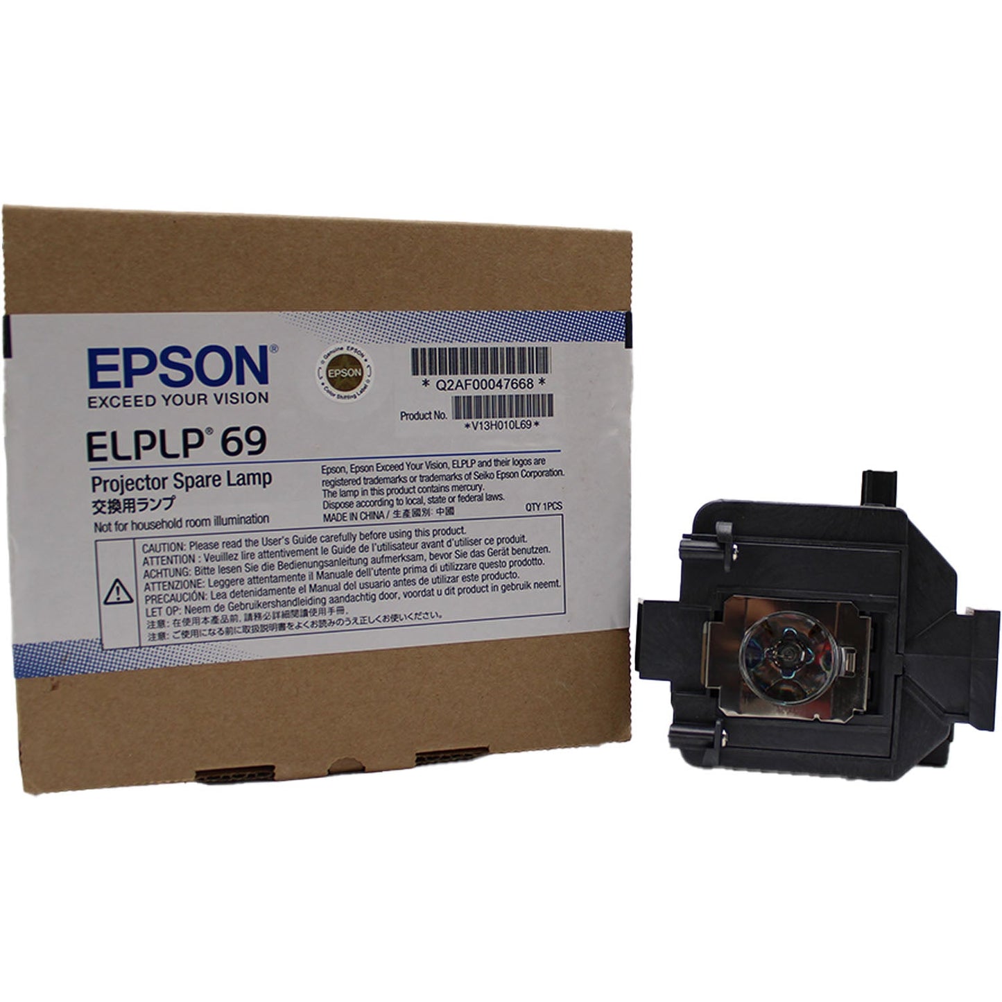 Epson V13H010L69 Replacement Projector Lamp with Original Osram Bulb and Housing - view 3