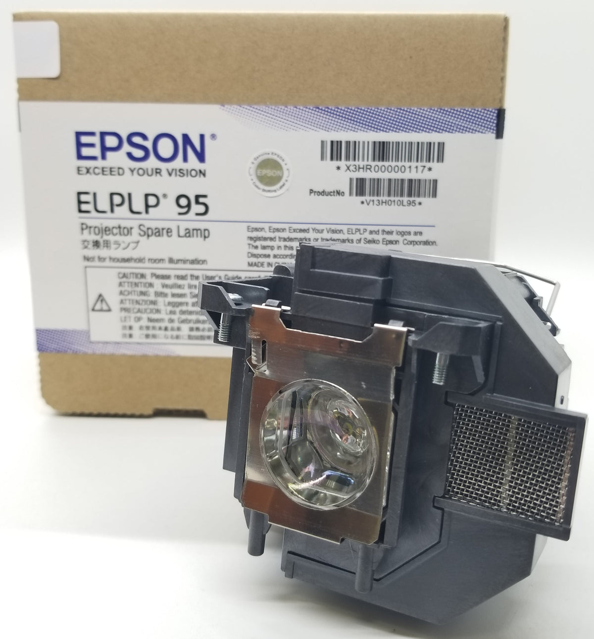 Epson EB-2165W Replacement Projector Lamp with Original Ushio Bulb and Housing - view 3