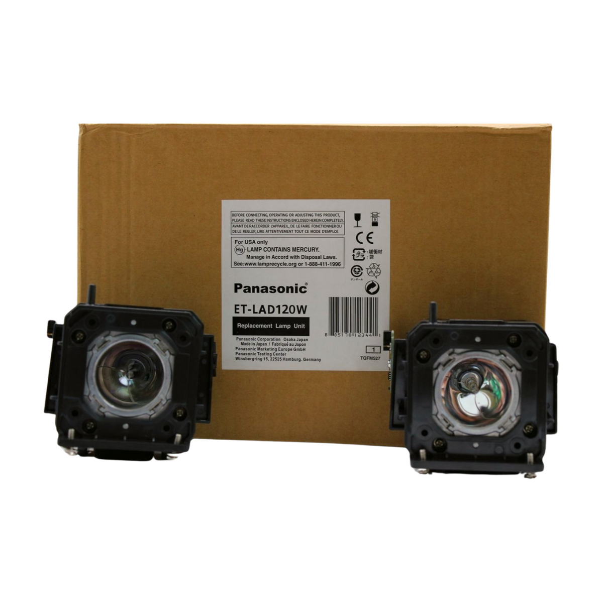 Panasonic PT-DX100LWU Replacement Projector Lamp with Original Osram Bulb and Housing - view 3