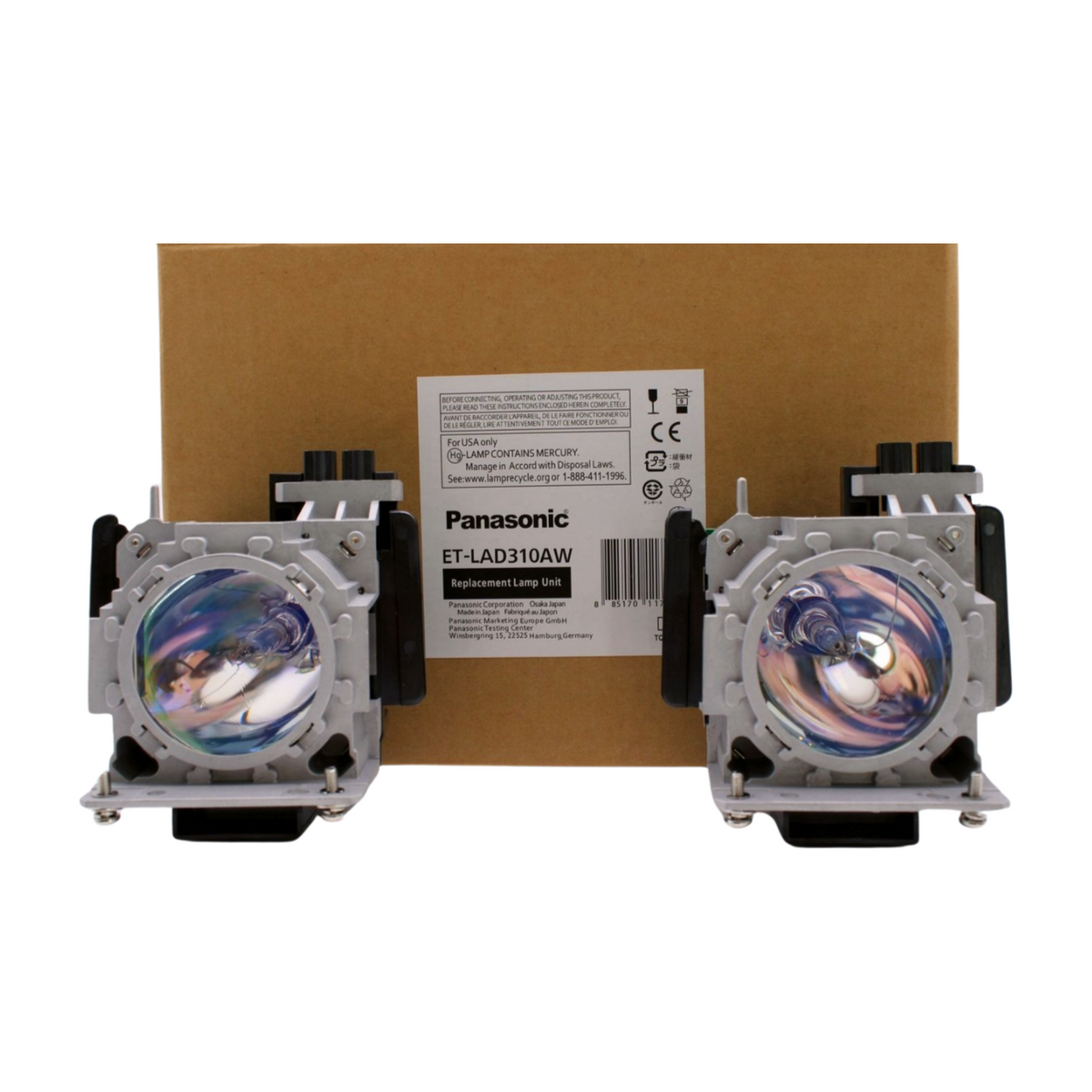Panasonic PT-DZ8700U Replacement Projector Lamp with Original Ushio Bulb and Housing - view 3
