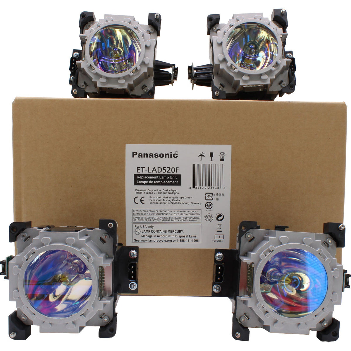 Panasonic PT-DW17K2 Replacement Projector Lamp with Original Bulb and Housing - view 3