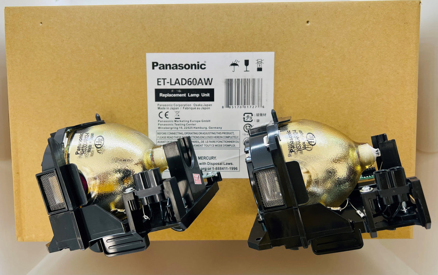 Panasonic PT-DX800E-2PK Genuine OEM Replacement Projector Lamp & Housing