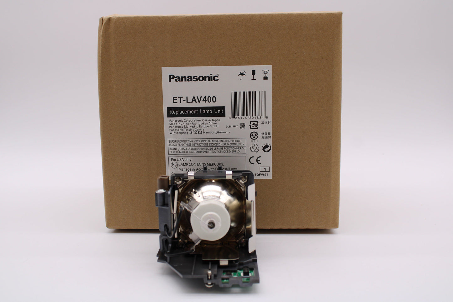 Panasonic PT-VX605U Genuine OEM Replacement Projector Lamp & Housing