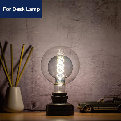 Oversized G125 Globe LED Edison Bulbs - 2700K Soft White, Dimmable, 7W (40W Equivalent), E26 Base, Smoke Glass, CRI90, 300 Lumens - 1 Pack