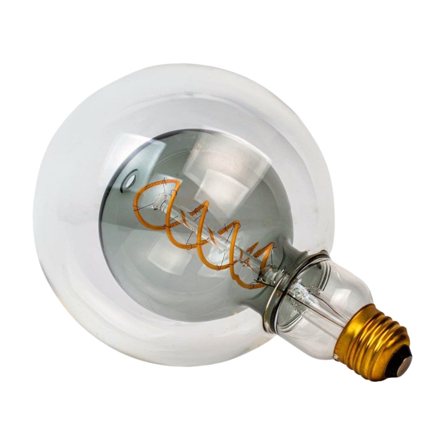 Oversized G125 Globe LED Edison Bulbs - 2700K Soft White, Dimmable, 7W (40W Equivalent), E26 Base, Smoke Glass, CRI90, 300 Lumens - 1 Pack