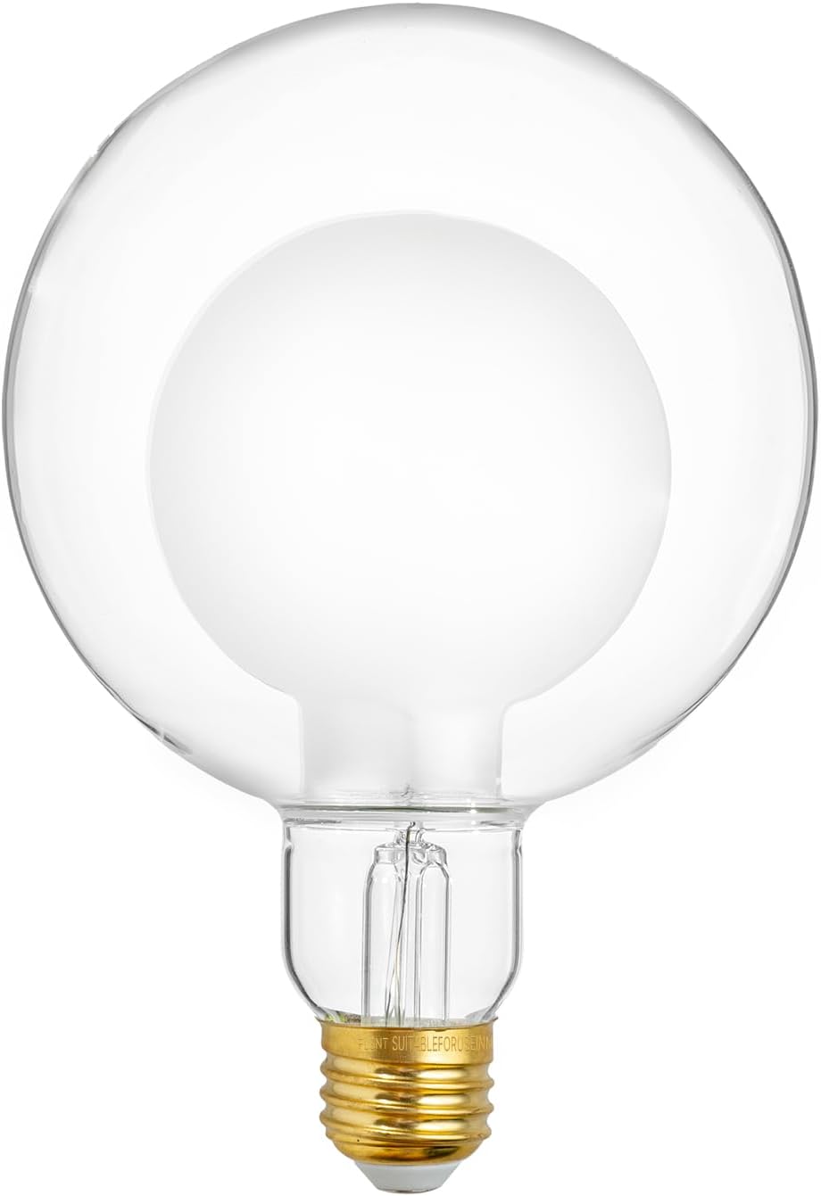 G125 Frosted Decorative Dimmable Globe LED Edison Bulbs - 2700K Soft White, 7W (40W Equivalent), 400LM, E26 Base, CRI90, Energy-Efficient Accent Lighting for Indoor Use