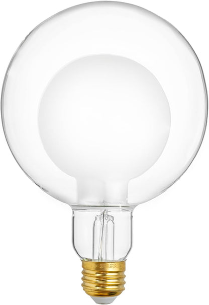 G125 Frosted Decorative Dimmable Globe LED Edison Bulbs - 2700K Soft White, 7W (40W Equivalent), 400LM, E26 Base, CRI90, Energy-Efficient Accent Lighting for Indoor Use