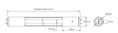 20W 254nm Germicidal U18 T8 UV-C Tube Light with Microwave Sensor