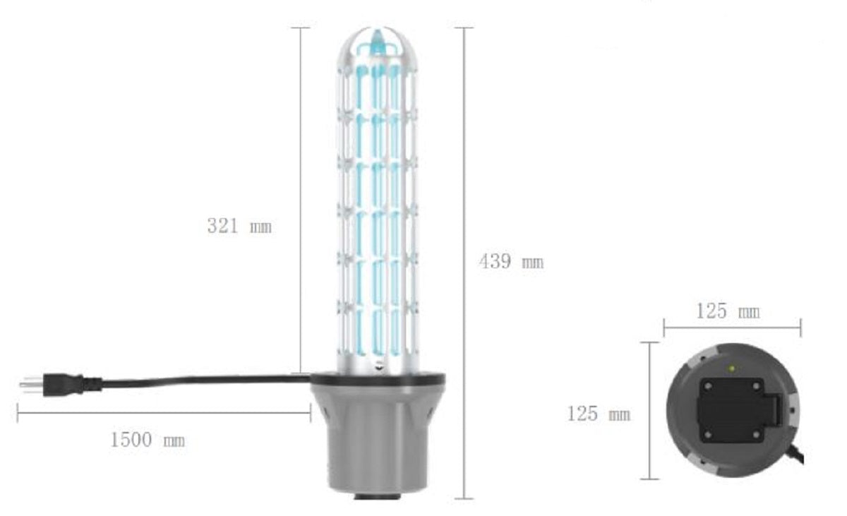 24W 254nm Germicidal U62 UVC HVAC Purification Lamp with Duct Disinfection