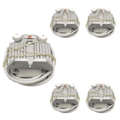 5 Pack of GX9.5 GY9.5 Lamp Holder M-123 - High Power 1200W Stage Light Socket, Heat Resistant Lamp Base for Moving Head, Xenon, and Halogen Lamps with 30cm Cable, Aluminum Alloy Shell - 250V 8A