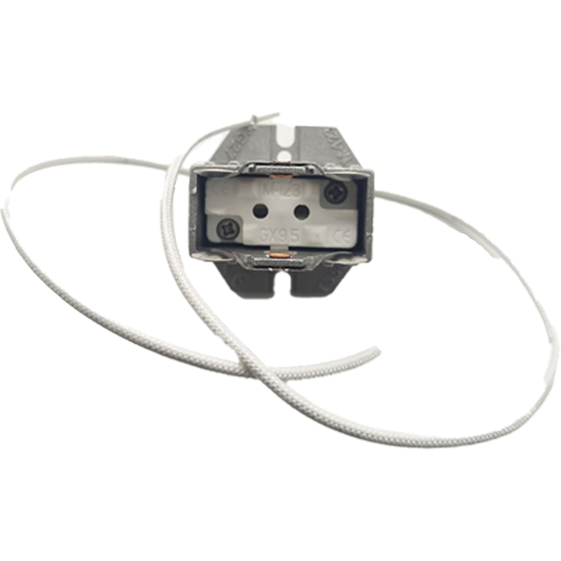 10 Pack of GX9.5 GY9.5 Lamp Holder M-123 - High Power 1200W Stage Light Socket, Heat Resistant Lamp Base for Moving Head, Xenon, and Halogen Lamps with 30cm Cable, Aluminum Alloy Shell - 250V 8A