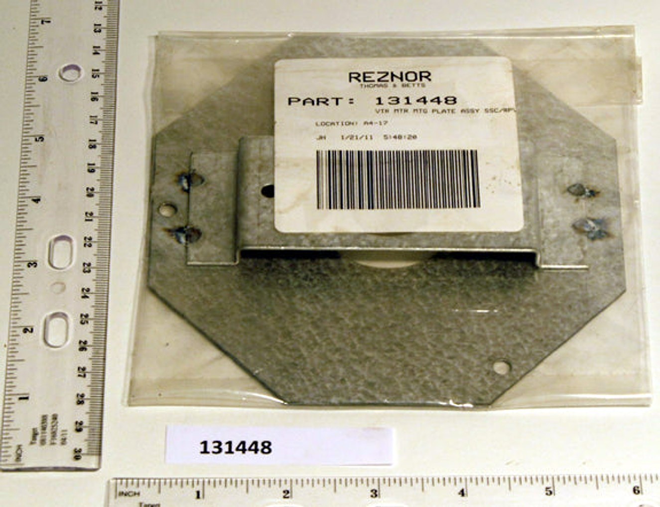 Reznor 131448 Duct Furnace Venter Motor Mounting Plate