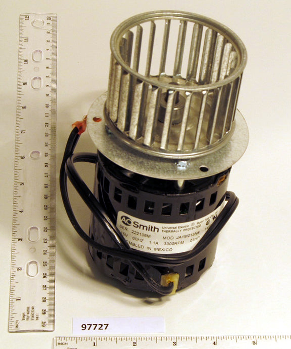 Reznor 97727 Gas Fired Unit Heater Venter Motor and Wheel Assembly