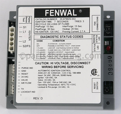 Teledyne Laars 35-679925-553 Ignition Control Module