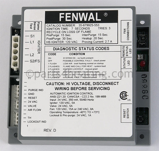 Teledyne Laars 35-679925-553 Ignition Control Module