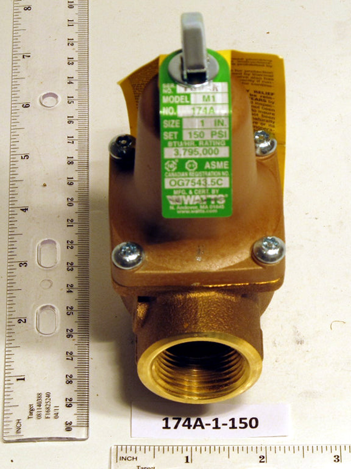 Watts 174A-1-150 Pressure Relief Valve