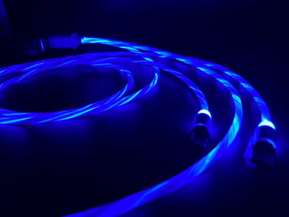 Flowing LED Charging Cables with Quick Disconnect Magnetic Tips for Smart Phones, Tablets, and More!
