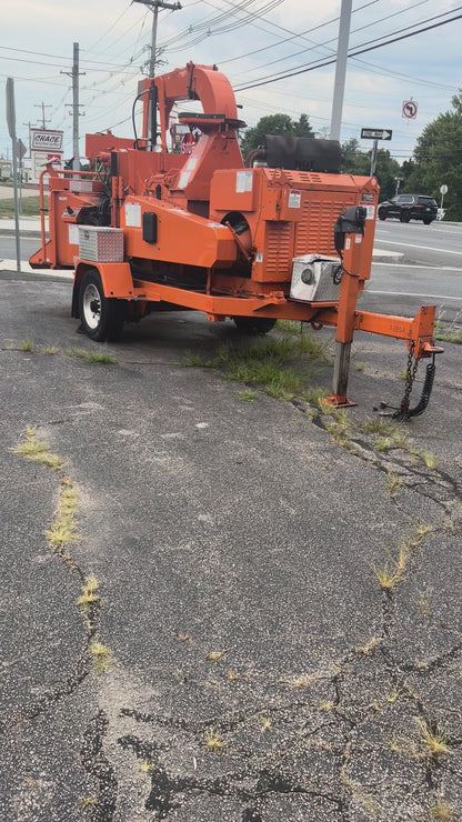 2022 Bandit 19XPC brush chipper walkaround — engine running, 1,563 hours on the Murphy panel