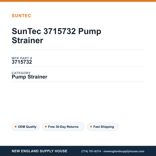SunTec 3715732 Pump Strainer — New England Supply House spec card [NESH-SPEC-CARD-V2]