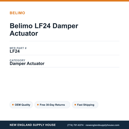 Belimo LF24 Damper Actuator — New England Supply House spec card [NESH-SPEC-CARD-V2]