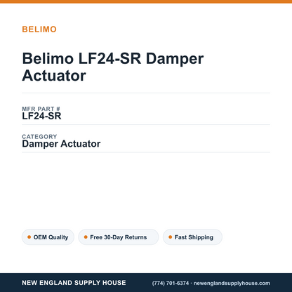 Belimo LF24-SR Damper Actuator — New England Supply House spec card [NESH-SPEC-CARD-V2]