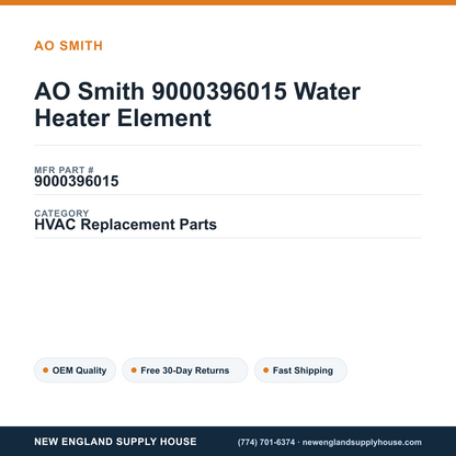 AO Smith 9000396015 Water Heater Element — New England Supply House spec card [NESH-SPEC-CARD-V2]