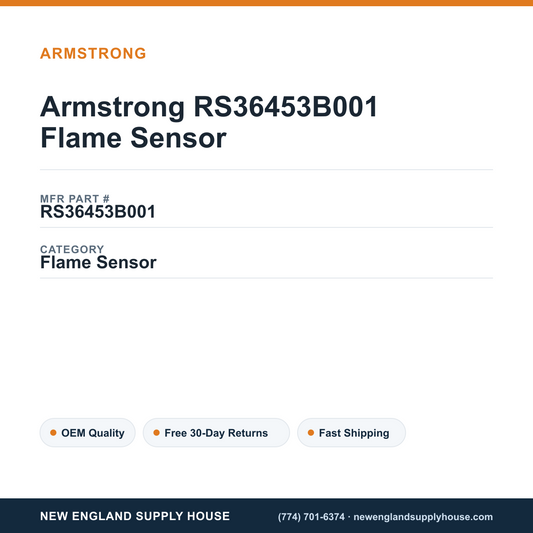 Armstrong RS36453B001 Flame Sensor — New England Supply House spec card [NESH-SPEC-CARD-V2]