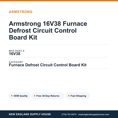 Armstrong 16V38 Furnace Defrost Circuit Control Board Kit — New England Supply House spec card [NESH-SPEC-CARD-V2]