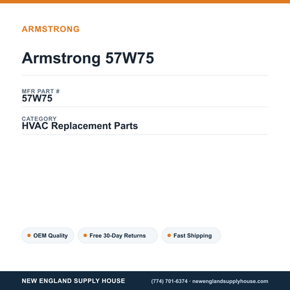 Armstrong 57W75 — New England Supply House spec card [NESH-SPEC-CARD-V2]